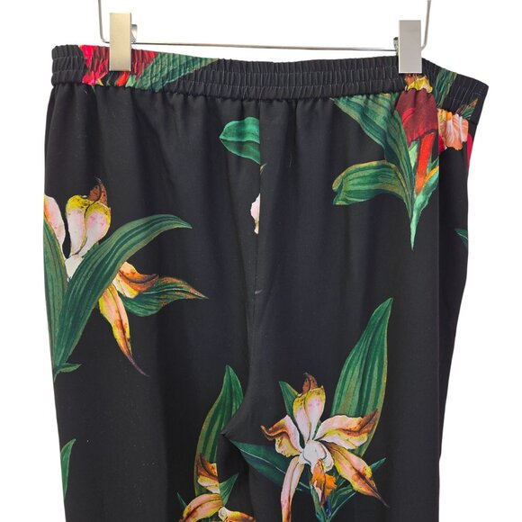 Chico's Floral Tropical Print Wide Leg Pull-On Soft Pants Size Chico's 2/12 - Picture 5 of 8
